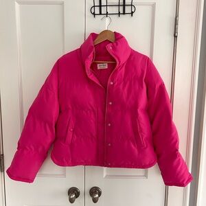 Women’s Medium Hot Pink Puffer Jacket